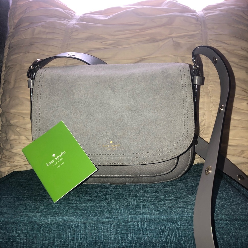 Kate Spade Suede Grey Crossbody